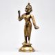 Vintage Brass Hindu Goddess Radha Standing Statue