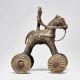 Vintage Brass Horse on Wheels with Rider