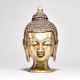 Elegant Brass Lord Buddha Head Sculpture