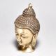 Elegant Brass Lord Buddha Head Sculpture