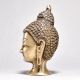 Elegant Brass Lord Buddha Head Sculpture