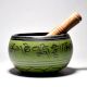 Buddha Carved Tibetan Singing Om Bowl with Wooden Striker