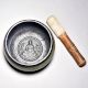 Buddha Carved Tibetan Singing Om Bowl with Wooden Striker