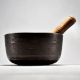 Ganesha Carved Tibetan Singing Om Bowl with Wooden Striker