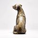 Vintage Brass Sitting Dog Figurine