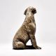 Vintage Brass Sitting Dog Figurine