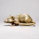 Brass Rat Figurine with Long Tail