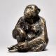 Brass Sitting Chimpanzee Figurine