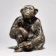 Brass Sitting Chimpanzee Figurine