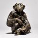 Brass Sitting Chimpanzee Figurine