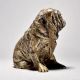 Brass Pug Dog Sitting Sculpture