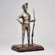 Handcrafted Vintage Soldier Figurine with Wooden Base