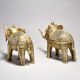 Handcrafted Elephant Figurines Dhokra Art Home Decor (Set of 2)