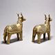 Handmade Metal Dhokra Deer Statue in Pair