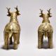 Handmade Metal Dhokra Deer Statue in Pair