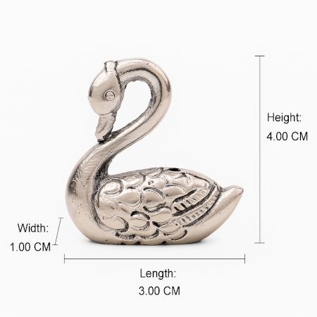 Silver Brass Swan Incense Stick Holder