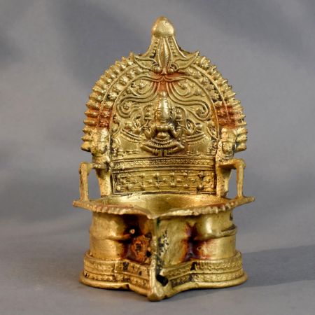 Indian Vintage Brass Handmade South Indian Temple Pooja Diya