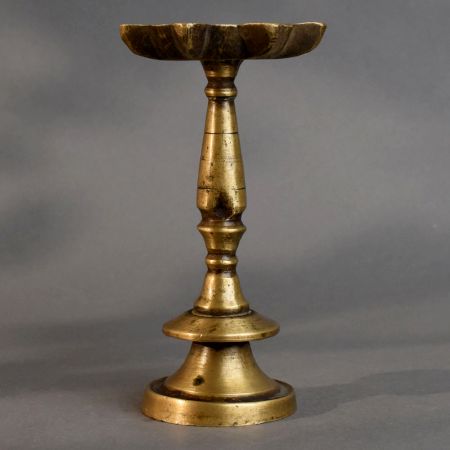 Vintage Brass Seven Jyot Oil Lamp Stand for Pooja Room