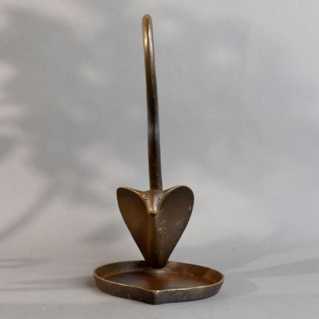 Vintage Brass Cobra Oil Lamp Himalayan Art Style