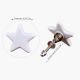 Solid White Star Ceramic Cabinet Knob