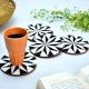 Kaleidoscope Pattern Wooden And Resin Coasters Inn Set Of 4