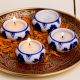 Modern Ceramic Tea Light Holder for Decor in Set of 4