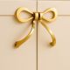 Golden Brass Bow Cabinet Door Handle 1 Pair (Large Size)