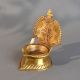 Antique Brass South Indian Cross Design Temple Diya