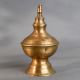 Vintage Brass Oil Lamp with Handle from Central India