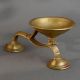 Indian Brass Aarti Oil Lamp with Sturdy Handle Design
