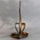 Vintage Brass Cobra Oil Lamp Himalayan Art Style