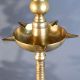 Vintage Brass Oil Lamp Pair with Lingam South Kerala Art