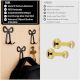 3 Pieces Decorative Gold Aluminium Bow Wall Hooks