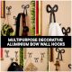 3 Pieces Decorative Gold Aluminium Bow Wall Hooks