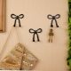 3 Pieces Decorative Gold Aluminium Bow Wall Hooks