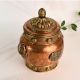 Handcrafted Copper and Brass Storage Jar with Ornate Lid