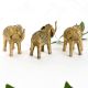 Elegant Brass Elephant for Decor in Set of 3