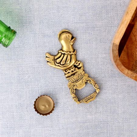 Small Cock Brass Bottle Opener
