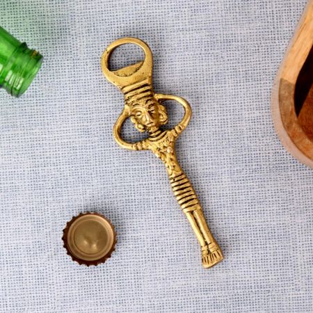 Brass Tribal Lady Bottle Opener