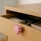 Pink Heart Ceramic Knob