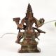 Traditional Copper Goddess Saraswati Statue for Ritual Spaces