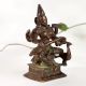 Traditional Copper Goddess Saraswati Statue for Ritual Spaces