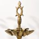 Vintage Brass South Indian Ritual Lamp Stand for Decor