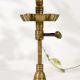 Vintage Brass Adjustable South Indian Oil Lamp Stand