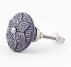 Grey Wheel Flower Knob