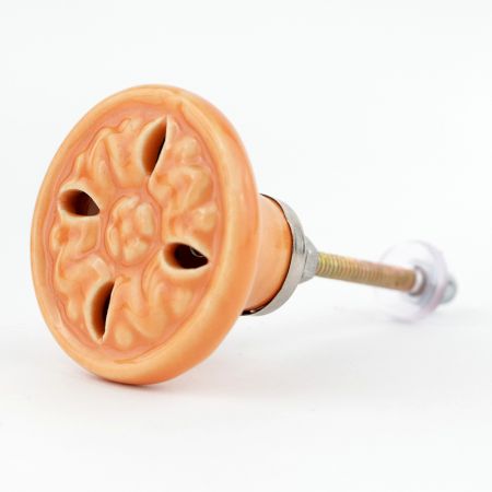 Mustard Ceramic Flower Knobs Online