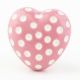 Pink Heart Etched Ceramic Drawer Knob