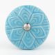 Blue Wheel Flower Knob