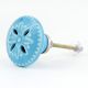 Turquoise Flower Ceramic Cabinet Knobs Online