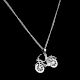 92.5 Sterling Silver Mini Bike Bicycle Cycle Pendant